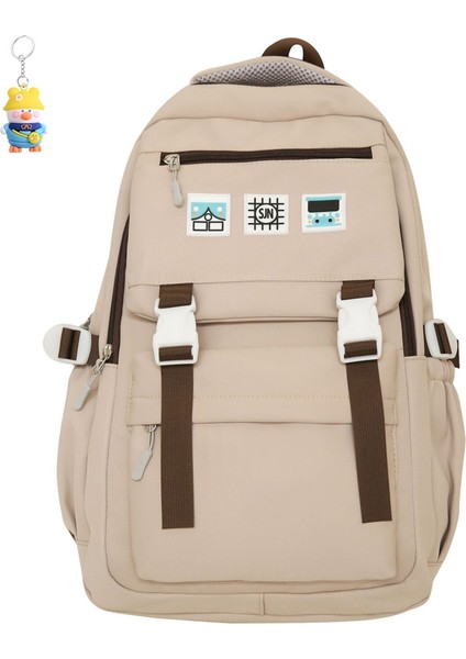 Moda Büyük Kapasiteli Sırt Çantası Erkek Lise Seyahat Sırt Çantası Üniversite Öğrencileri Çok Yönlü Okul Çantası (Yurt Dışından)