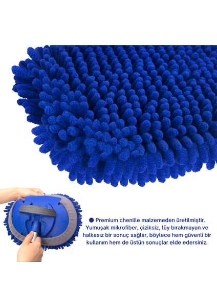 Basınçlı Yıkama Pompası, Mikrofiber Oto Yıkama Fırçası ve Araba Silme Bezi 3'lü Yıkama Seti