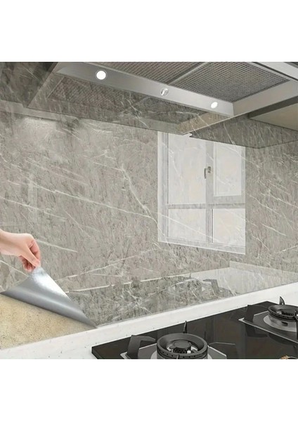 Mermer Desenli Sticker Folyo Atina Grisi 60CM*5MT (4887)