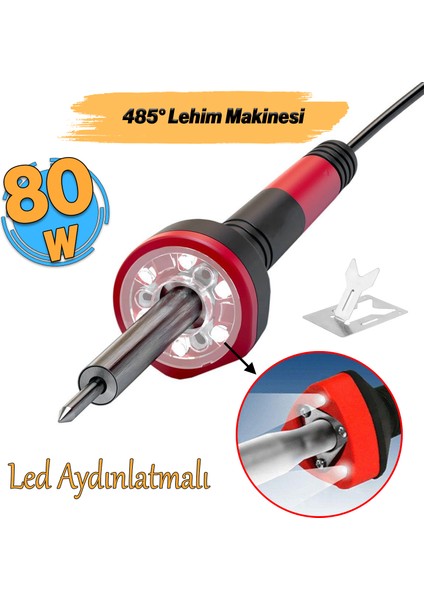 Lehim Makinesi Havya 80 W Elektrikli Hızlı Isıtma Değiştirilebilir Uç 1 Adet Weller WLIR8023
