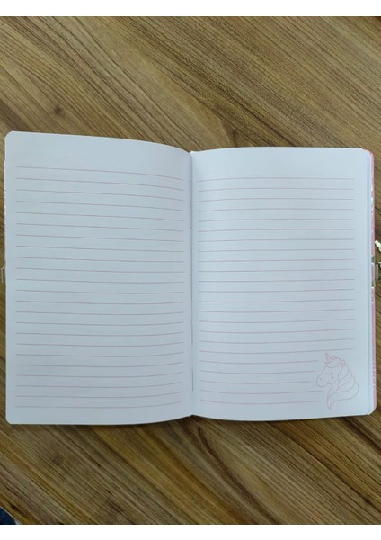 Kilitli Hatıra Defteri Çantalı Çizgili Defter Pembe-Beyaz modelleri