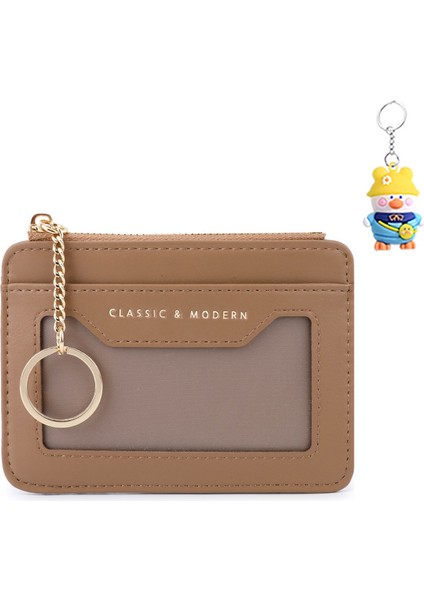 Bayanlar Kart Tutucu Basit Ince Çoklu Kart Yuvası Anahtarlık Kart Tutucu Kart Tutucu Para Cüzdanı (Yurt Dışından)