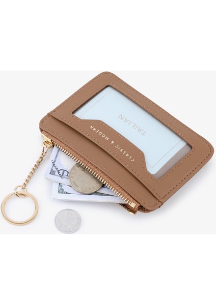 Bayanlar Kart Tutucu Basit Ince Çoklu Kart Yuvası Anahtarlık Kart Tutucu Kart Tutucu Para Cüzdanı (Yurt Dışından) fiyatları
