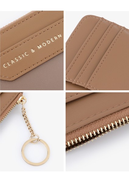 Bayanlar Kart Tutucu Basit Ince Çoklu Kart Yuvası Anahtarlık Kart Tutucu Kart Tutucu Para Cüzdanı (Yurt Dışından) fırsatları