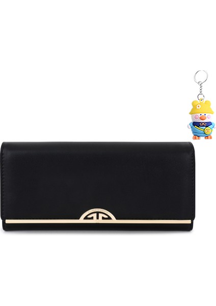 Uzun Cüzdan Kadın Üç Katlı Düşüş Çanta Çoklu Kart Yuvası Kart Tutucu (Yurt Dışından)