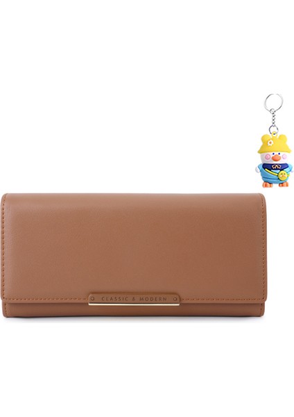 Moda Uzun Kadın Cüzdan Çok Yönlü Clutch Çoklu Kart Yuvası Kart Tutucu (Yurt Dışından)