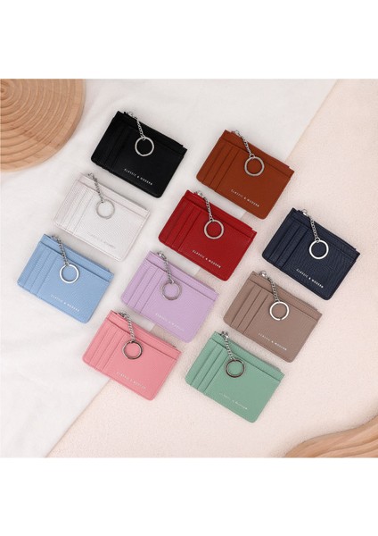 Kart Tutucu Ince Bayan Mini Anahtarlık Çoklu Kart Yuvası Boş Para Cüzdanı (Yurt Dışından) indirimleri