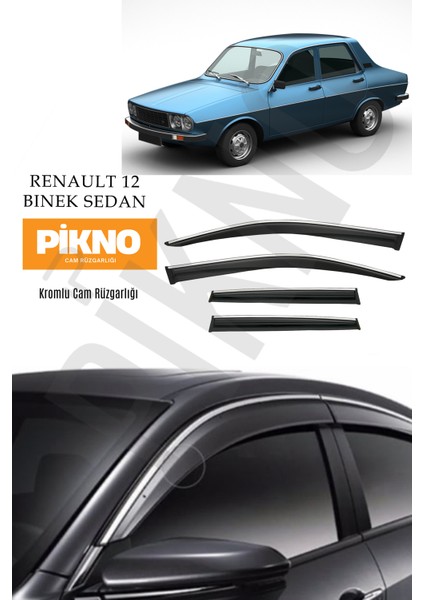 Renault 12 Binek Kromlu Cam Rüzgarlığı 4'lü A+ Plus