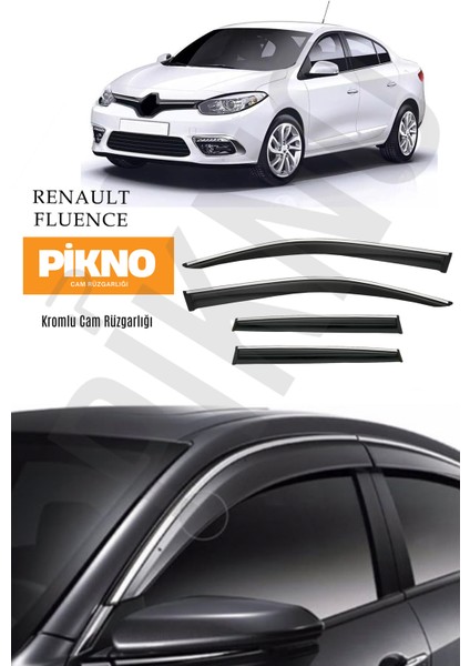 Renault Fluence Kromlu Cam Rüzgarlığı 4'lü A+ Plus