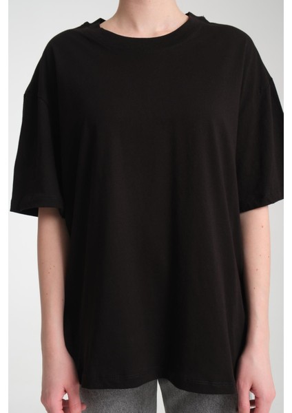%100 Pamuk, Bisiklet Yaka, Oversize, Kısa Kollu Basic T-Shirt fiyatları