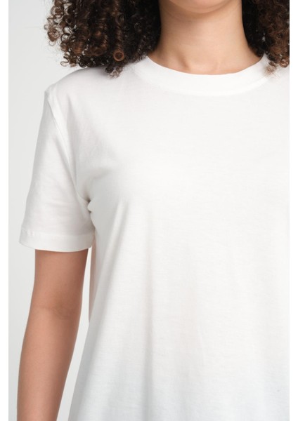 %100 Pamuk Kısa Kollu Bisiklet Yaka Basic T-Shirt fiyatları