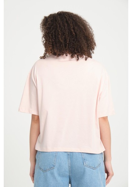 %100 Pamuk Bisiklet Yaka Kısa Kollu T-Shirt - Şık Kalp Detayı fiyatları