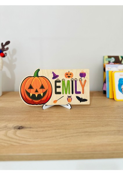 Halloven Isimlik, Hediye Isimlik, Eğitici Balkabağı Isimlik, Ahsap Isimlik, Cadılar Bayramı Isimlik