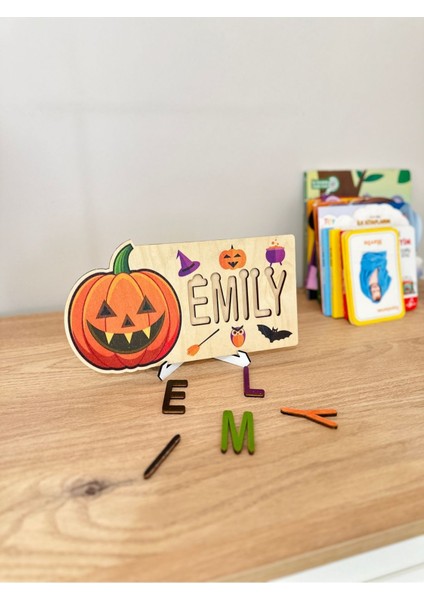 Halloven Isimlik, Hediye Isimlik, Eğitici Balkabağı Isimlik, Ahsap Isimlik, Cadılar Bayramı Isimlik fırsatları