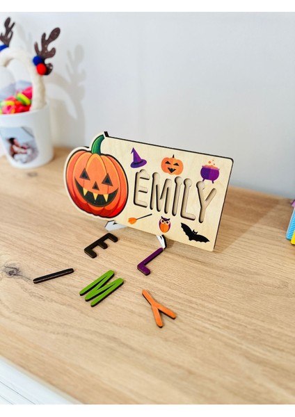 Halloven Isimlik, Hediye Isimlik, Eğitici Balkabağı Isimlik, Ahsap Isimlik, Cadılar Bayramı Isimlik indirimleri