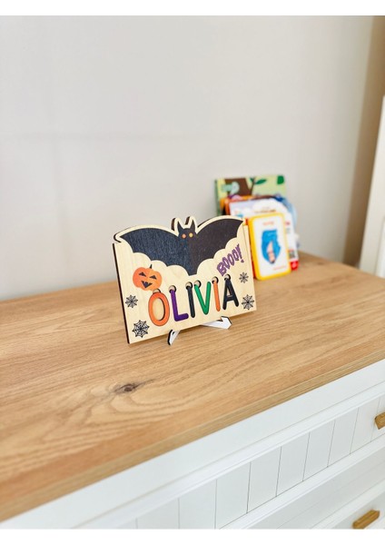 Hallowen Isimlik, Hediye Isimlik, Eğitici Ahşap Isimlik, Ahsap Isimlik, Cadılar Bayramı Isimlik fiyatları