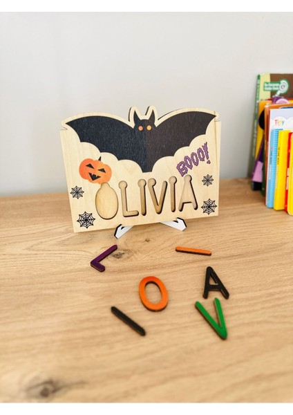 Hallowen Isimlik, Hediye Isimlik, Eğitici Ahşap Isimlik, Ahsap Isimlik, Cadılar Bayramı Isimlik indirimleri