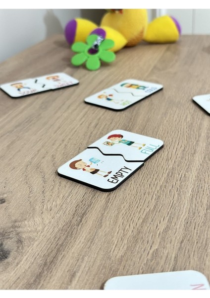 Ingilizce Zıt Kavramlar Ahşap Iki Parçalı Eşleştirme Oyunu,ingilizce Kavramlar,ahşap Zıt Kavramlar