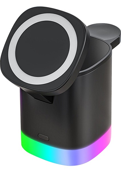 AW13 3'ü 1 Arada Rgb Işıklı Magsafe Kablosuz Şarj Standı