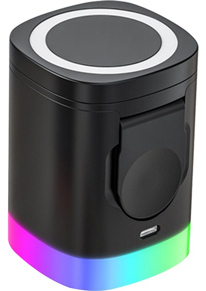 AW13 3'ü 1 Arada Rgb Işıklı Magsafe Kablosuz Şarj Standı