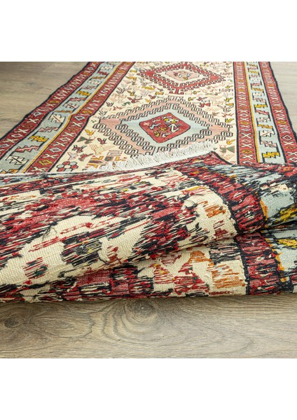 Rosa El Dokuma Ipek Kilim Yolluk 71X281 cm