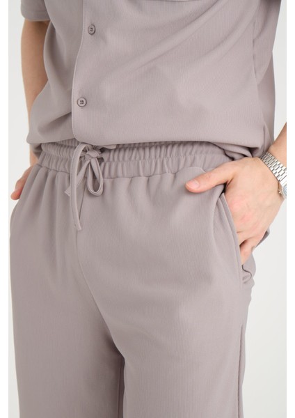 %100 Pamuk, Modern Tasarım Erkek Şort ve Cep Detaylı Gömlek Takımı modelleri