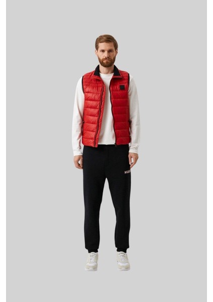 Su Tutmaz Regular Fit Dik Yaka Şişme Erkek Yelek Kırmızı