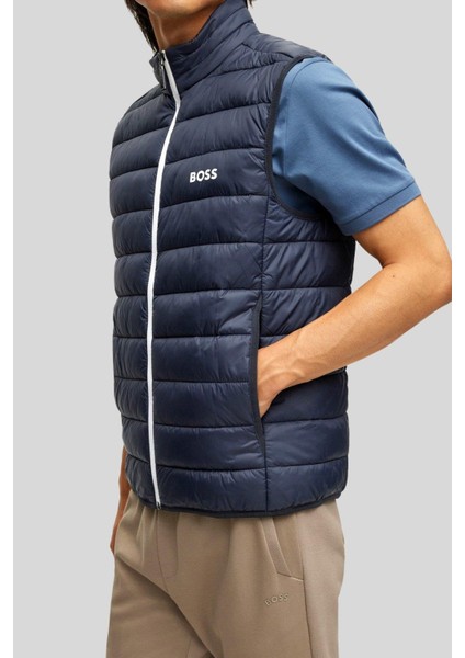 Su Geçirmez Regular Fit Dik Yaka Erkek Yelek Lacivert