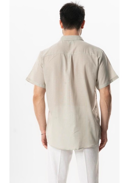 Kısa Kol Poplin Akdeniz Erkek Yazlık Gömlek Taş Tas fiyatları