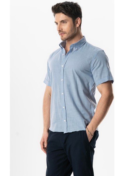 Ada Şile Bezi Kısa Kol Yazlık Erkek Gömlek Siyah 3003 modelleri