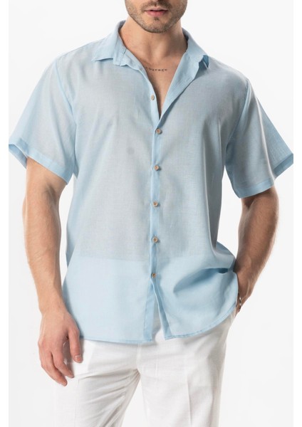 Kısa Kol Poplin Akdeniz Erkek Yazlık Gömlek Taş Tas fırsatları
