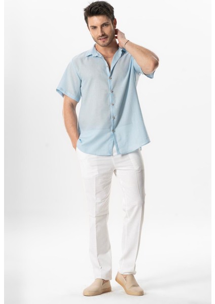 Kısa Kol Poplin Akdeniz Erkek Yazlık Gömlek Taş Tas indirimleri