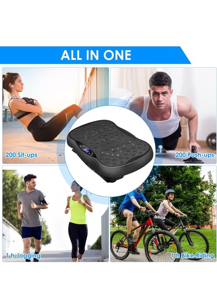 Titreşim Güç Plakaları, Bluetooth Hoparlörlü, Farklı Hız Seviyeli, 2 Direnç Bandı, Titreşim Fitness Eğitmeni, Vücut Tonlaması Için 550 indirimleri
