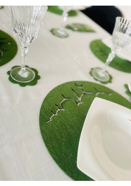 Ramazan Temalı Supla Seti, Ramazan Yemek Seti, Iftar Yemek Seti, Iftar Supla Seti 8 Kişilik Yeşil modelleri