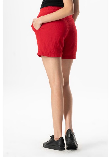 Inci Bağlamalı Yazlık Müslin Şort Indigo Indg fırsatları