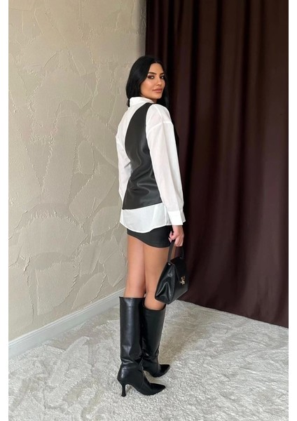 Beyaz Yandan Bağlamalı Yelek Gömlek fırsatları