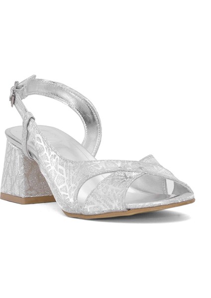 25BY25.958T Kadın Klasik Topuklu Ayakkabı Gümüş fiyatları