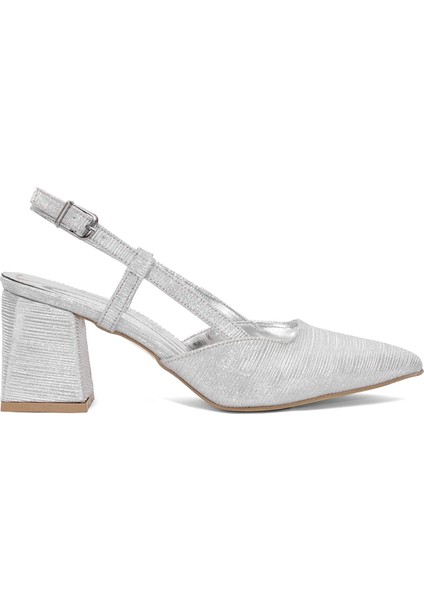 Elit MST1901LKADIN Klasik Topuklu Ayakkabı Gümüş