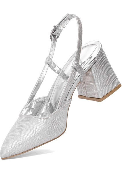 Elit MST1901LKADIN Klasik Topuklu Ayakkabı Gümüş fırsatları