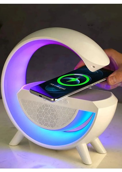 G Speaker Kablosuz Şarj Özellikli Bluetooth Hoparlör Gece Lambası