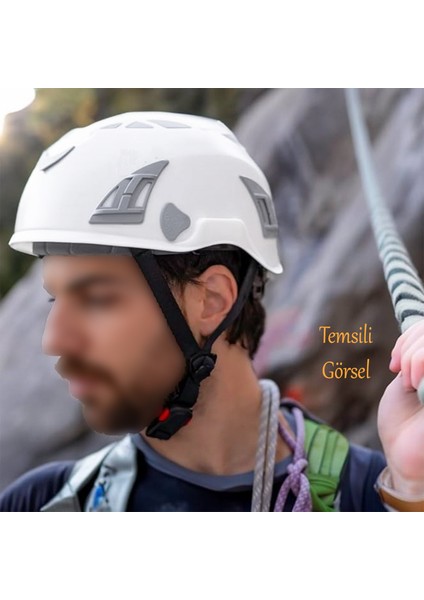 Dağcı Tırmanma Bareti Baş Koruyucu Kask Şapka Ce EN12492 Standartlarına Uygun 51-62 cm Ayarlanabilir
