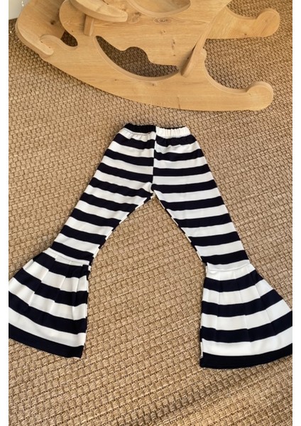 KIZ ÇOCUK ÇİZGİLİ TAYT / LACİVERT