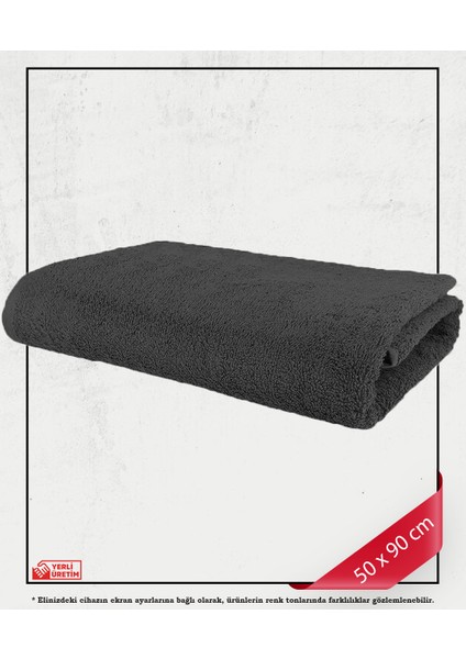 Koza Vitrin %100 Pamuk 4'lü Antrasit Yüz ve Fitness Havlu Seti-50X90 cm -Hassas Ciltler İçin Özel