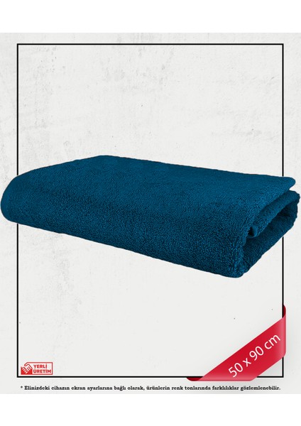 Koza Vitrin %100 Pamuk 6'lı Mavi Yüz ve Fitness Havlu Seti-50X90 cm -Hassas Ciltler İçin Özel