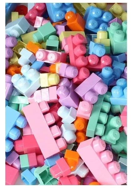 Pastel Renk Parçalı Block 56 Parça Pls Kutu