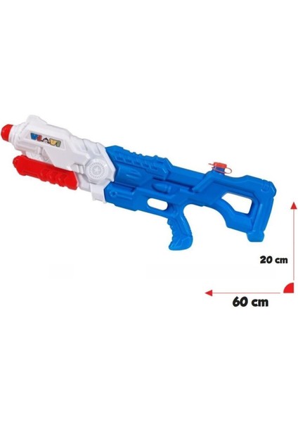 Jumbo Dev Boy Pompalı Kaliteli Sızdırmaz Su Tabancası 1,5 Litre Depolu 60 Cm.