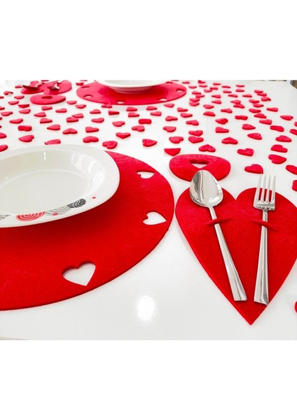 Kalpli Amerikan Servis 4'lü, Kalpli Sevgililer Günü Amerikan Servis 4'lü fiyatları