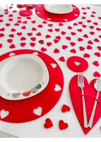 Kalpli Amerikan Servis 4'lü, Kalpli Sevgililer Günü Amerikan Servis 4'lü fırsatları