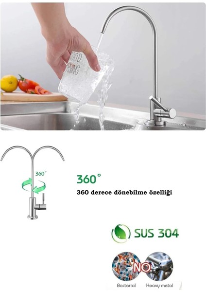 Sus 304 Paslanmaz Inox Çelik Musluk - Su Arıtma Musluğu modelleri