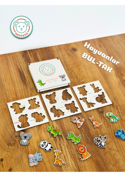 Ahşap Bul Tak Seti,dev Set,meyveler,sebzeler,şekiller,hayvanlar,araçlar Yapboz Setleri